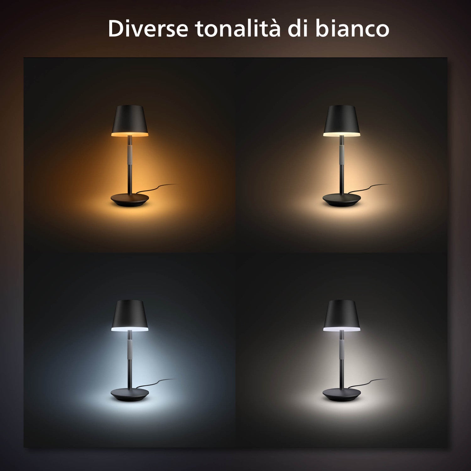 Philips Hue 8719514404595 soluzione di illuminazione intelligente Lampada da tavolo intelligente Bluetooth/Zigbee Nero 6 W