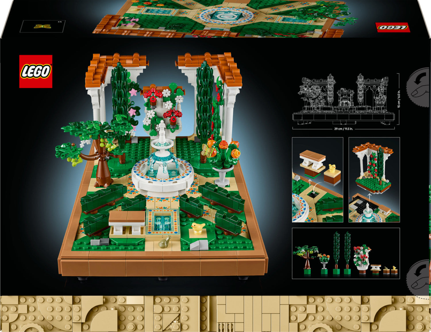 LEGO Icons 10359 Giardino della Fontana Set da Costruzione 1302 Pezzi 18 Anni