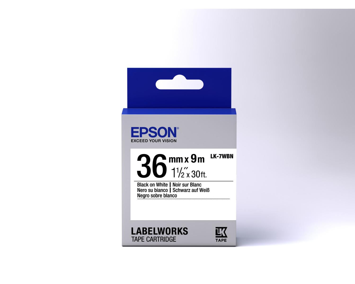 Epson LK-7WBN nastro per etichettatrice Nero su bianco
