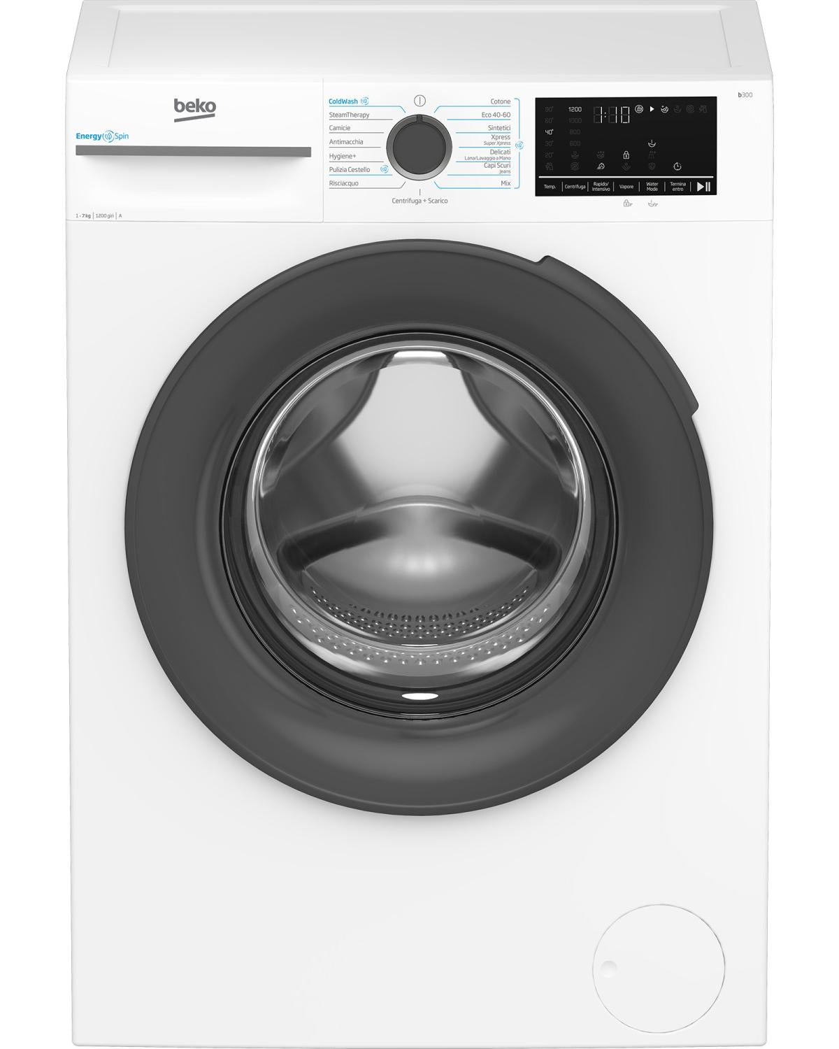 Beko b300 BMWSU4721A: Lavatrice EnergySpin 7Kg Slim, Classe A, 1200 giri