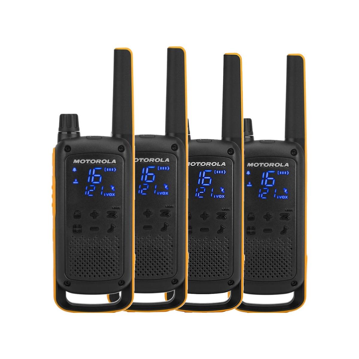 Motorola Talkabout T82 Extreme Quad Pack ricetrasmittente 16 canali Nero, Arancione
