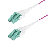 StarTech.com Cavo in fibra ottica multimodale da 5m LC a LC (UPC) OM4 Viola Erica, 50/125 µm, 40G/100G, LOMMF/VCSEL, cavo in fibra Uniboot, certificato OFNR Riser