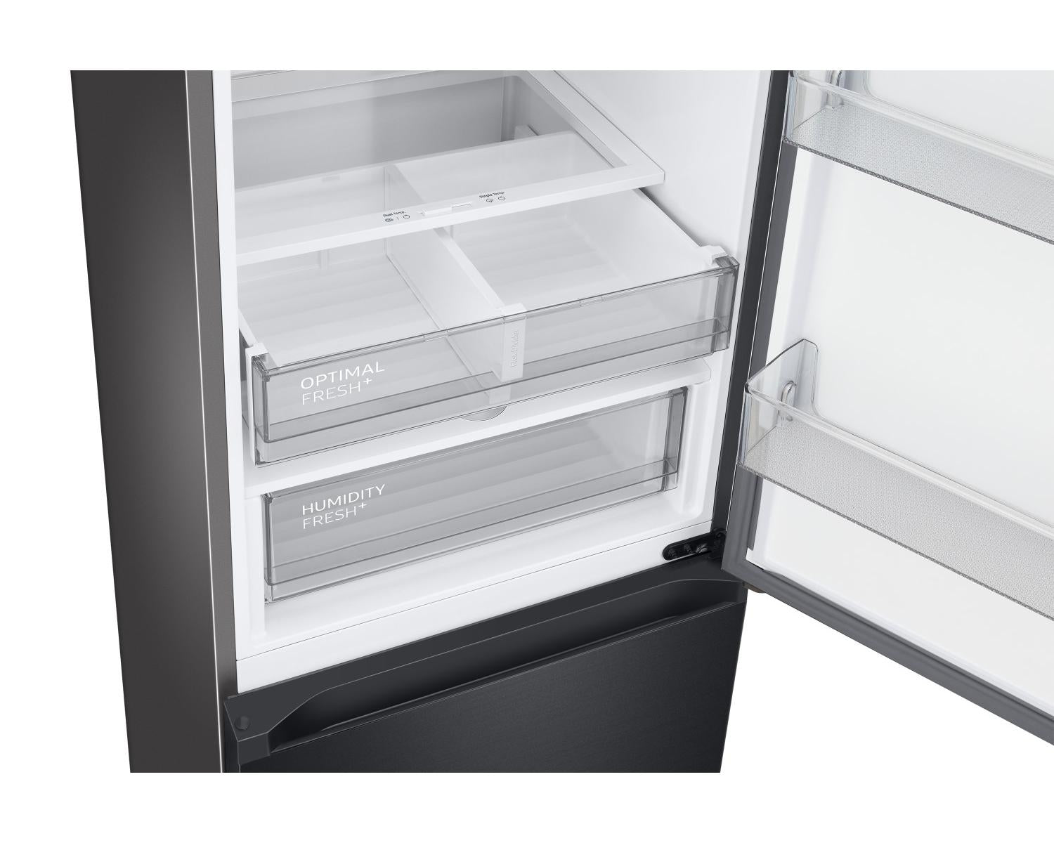 Samsung RB38A7B6BB1 frigorifero Combinato BESPOKE Libera installazione con congelatoreE 2m 390 L con rivestimento in acciaio inox Classe B