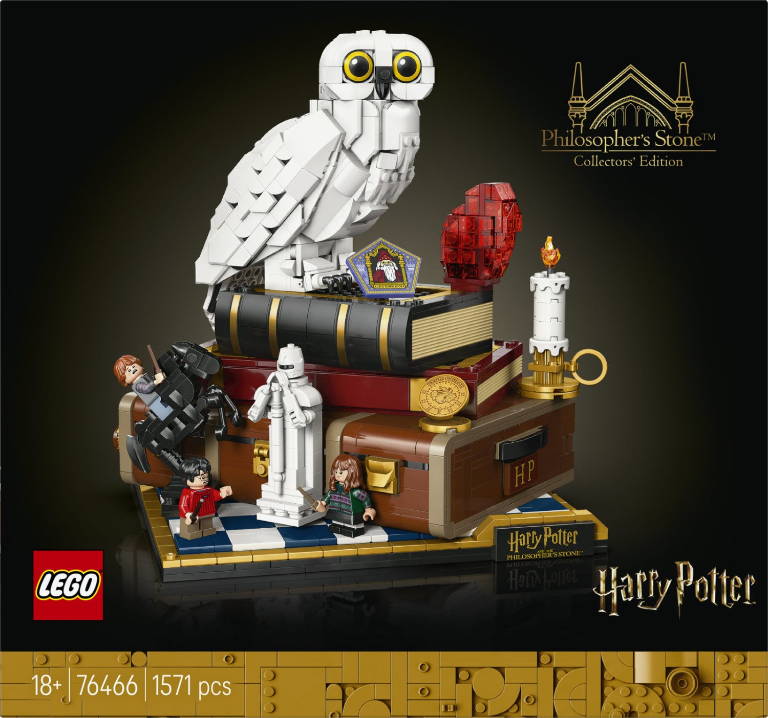 LEGO Harry Potter Pietra Filosofale Edizione del Collezionista 76466 set da costruzione 1571 pezzi per adulti