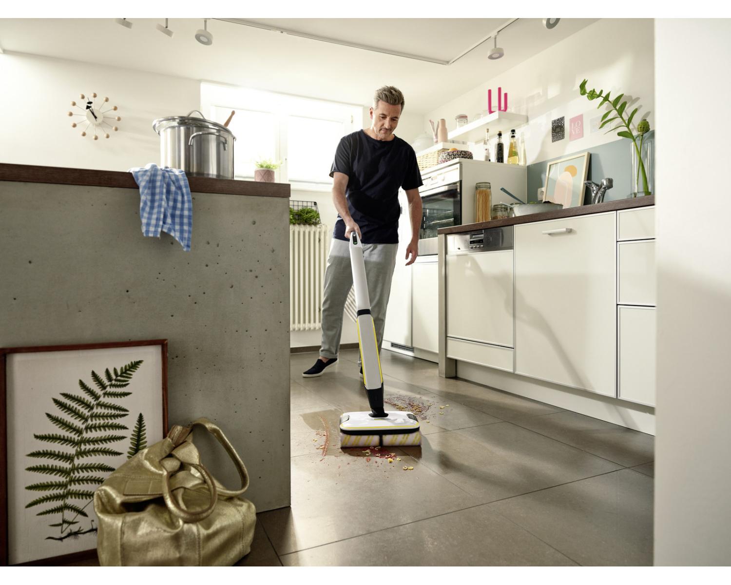 Karcher FC 7 CORDLESS Lavapavimenti Bagnato Senza Sacchetto 2,85 Ah Nero Giallo Bianco