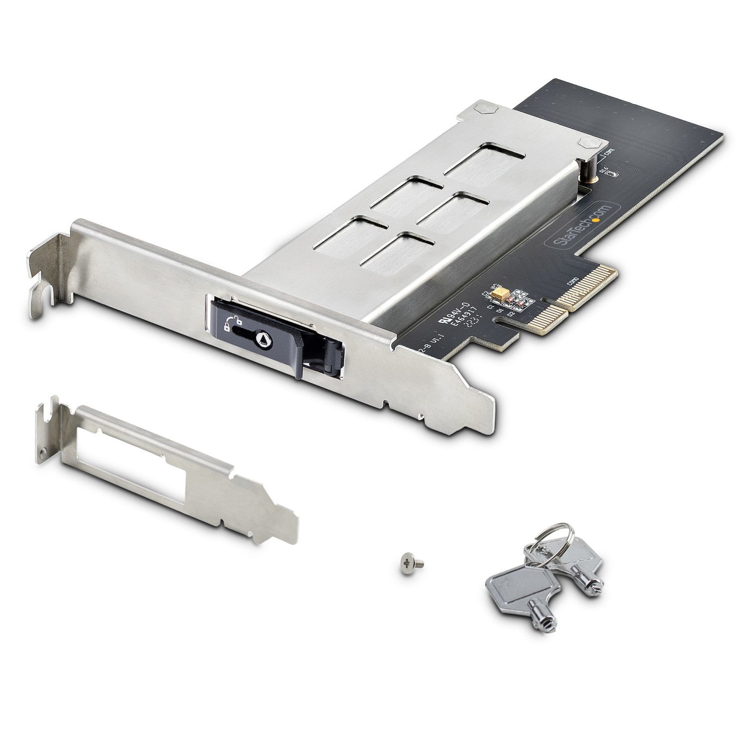 StarTech.com Rack rimovibile per SSD M.2 NVMe a PCIe x4 / Backplane mobile per slot di espansione PCI Express, Installazione senza attrezzi, Alloggiamento PCIe 4.0/3.0 Hot-Swap, Blocco a chiave