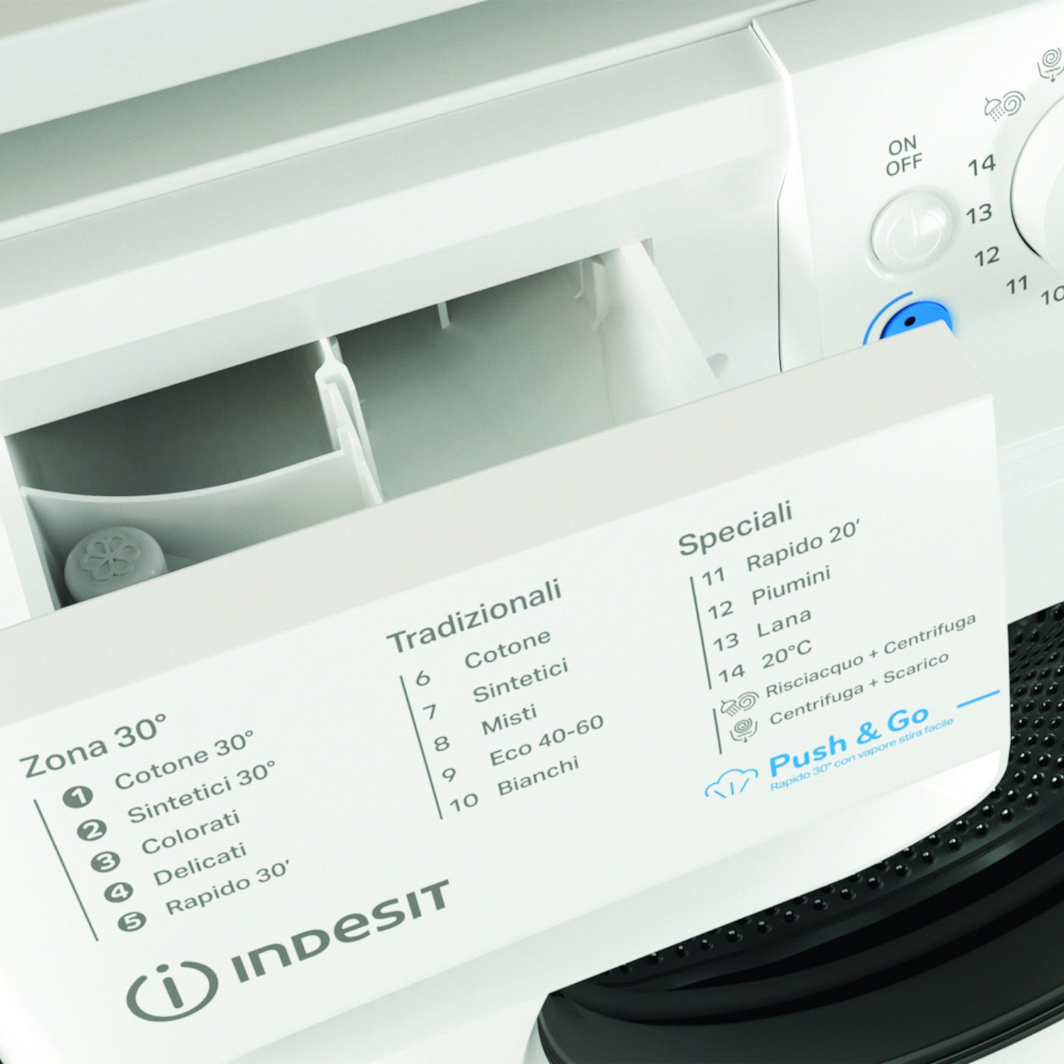Indesit BWSA 7126X WV IT, 7kg, classe A, Bianco, Inverter, 1200 giri, Display LED, vapore, porta bianca Made in Italy