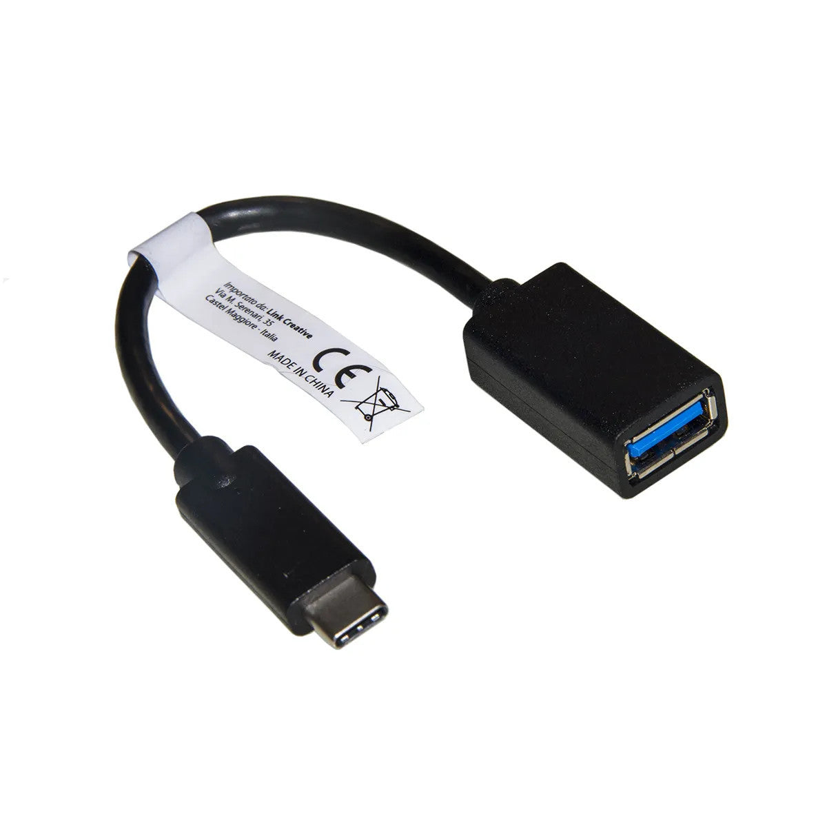 Link Adattatore USB-C Maschio a USB 3.0 Femmina 15 cm Nero