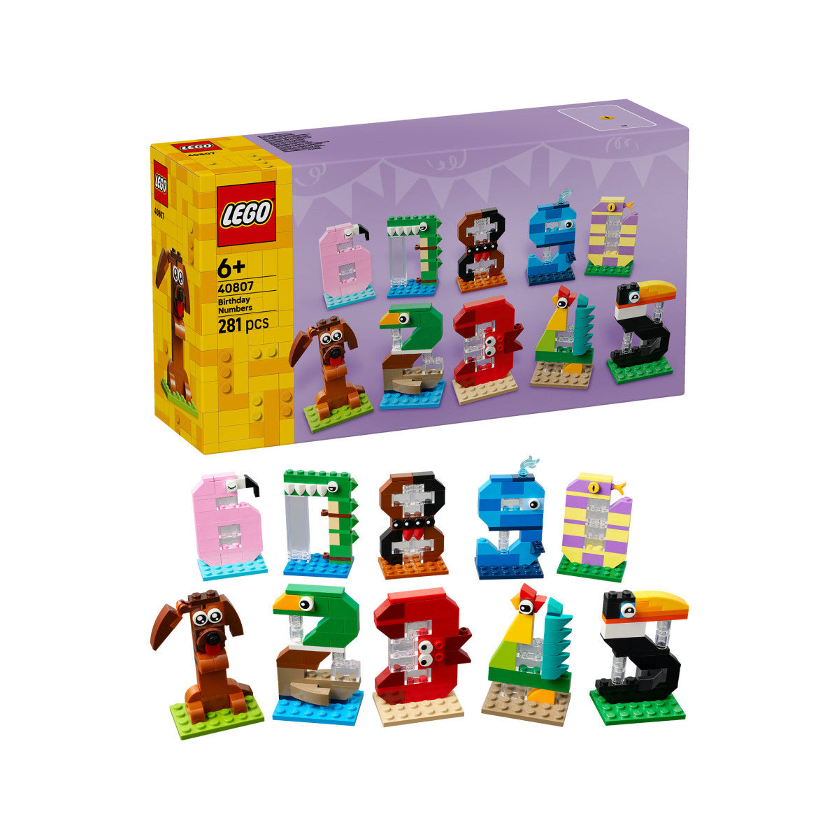 Lego Iconic 40807 Numeri Del Compleanno Giocattolo, Decorazione Per Torta, Addobbi Per Feste O Gioco Per Contare, Regalo Bambini 6