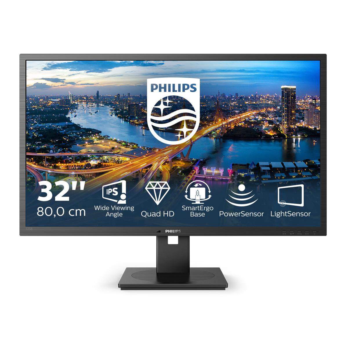 Philips B Line 325B1L/00 Monitor PC 80 cm (31.5pollici) 2560 x 1440 Pixel 2K Ultra HD LCD Nero