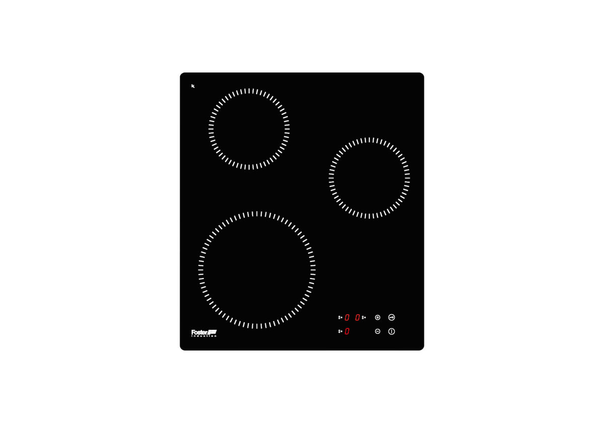 Foster S1000 Piano cottura a induzione 3 Fornelli Nero Da incasso 45 cm