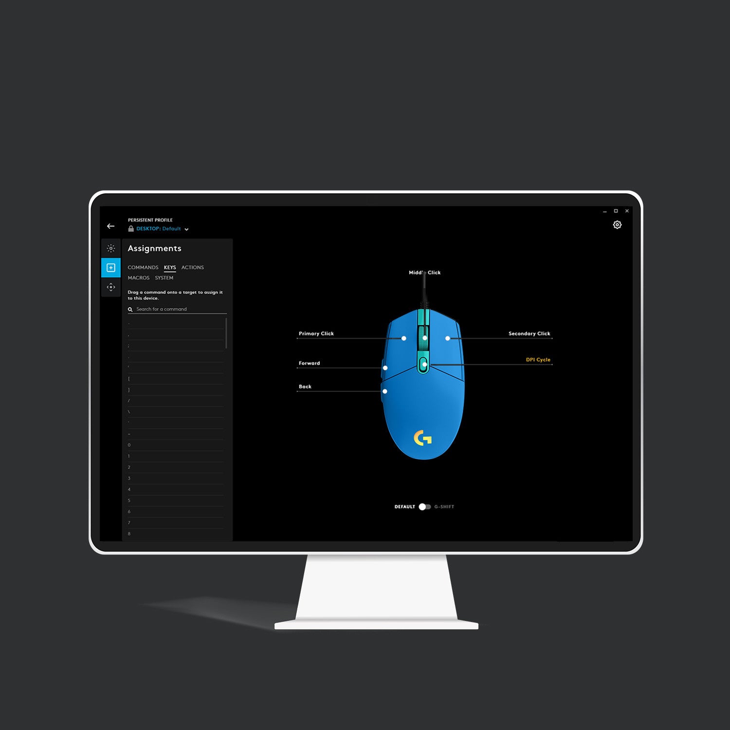 Logitech G G203 Lightsync mouse USB tipo A 8000 DPI