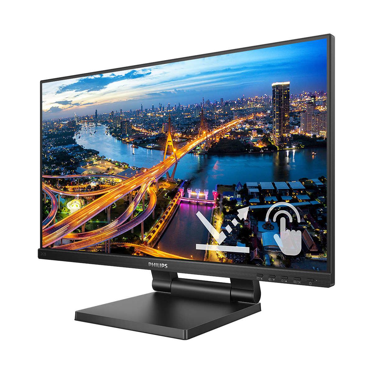 Philips 242B1TC/00 Monitor PC 60,5 cm (23.8pollici) 1920 x 1080 Pixel Full HD LED Touch screen Nero