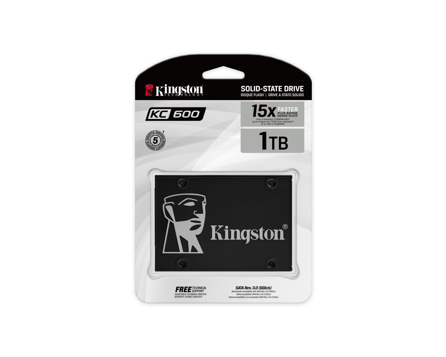 Kingston Technology KC600 2.5pollici 1024 GB Serial ATA 3D TLC