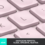 Logitech MX Keys Mini Tastiera Illuminata Wireless, Minimal, Compatta, Bluetooth, Retroilluminata, USB-C, Compatibile con Apple macOS, iOS, Windows, Linux, Android, in Metallo