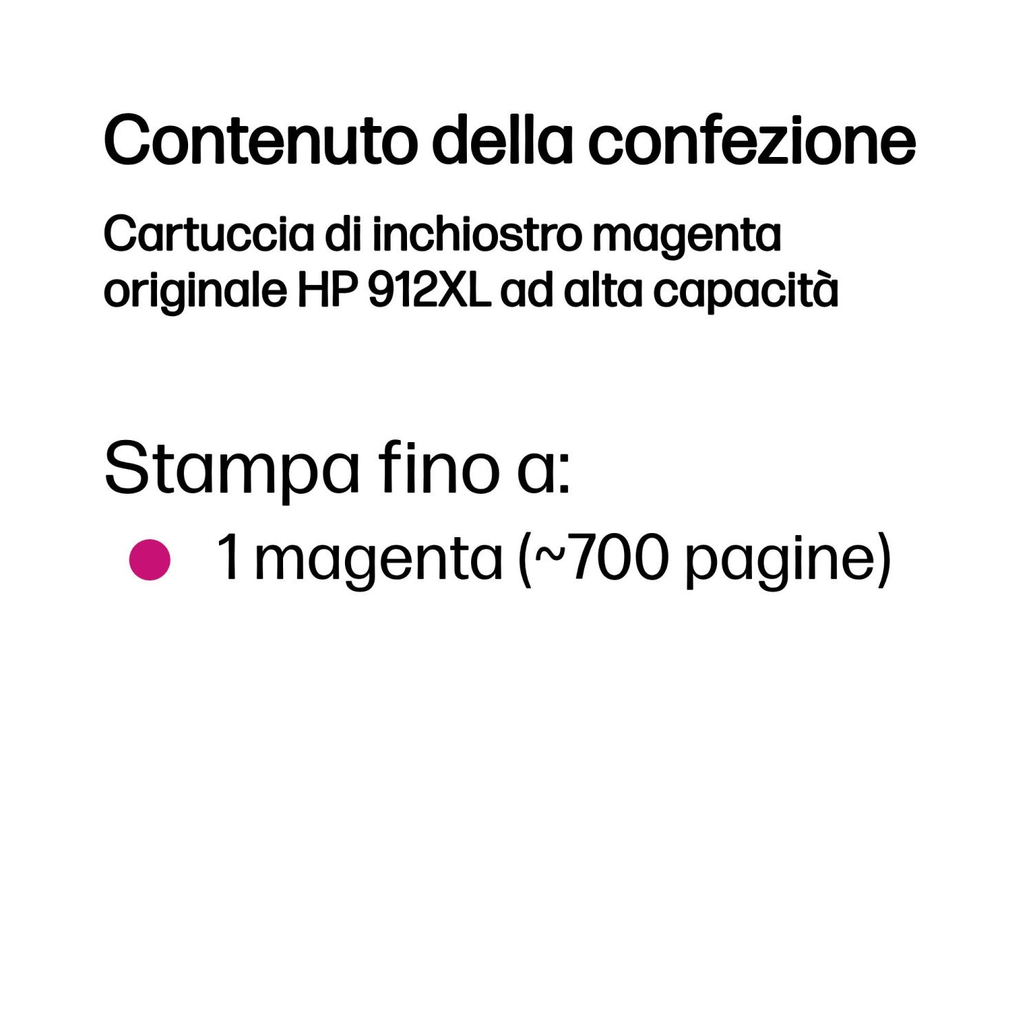 HP Cartuccia di inchiostro magenta originale 912XL ad alta capacità