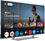 SABA SA55M91GTV SMART TV QD-MiniLED 55pollici ULTRA HD 4K, GOOGLE TV 5.0, Dolby Vision/Atmos, Triplo tuner DVBT2/C/S2 HEVC MAIN10, Certificato TivuSAT, Piedistallo centrale