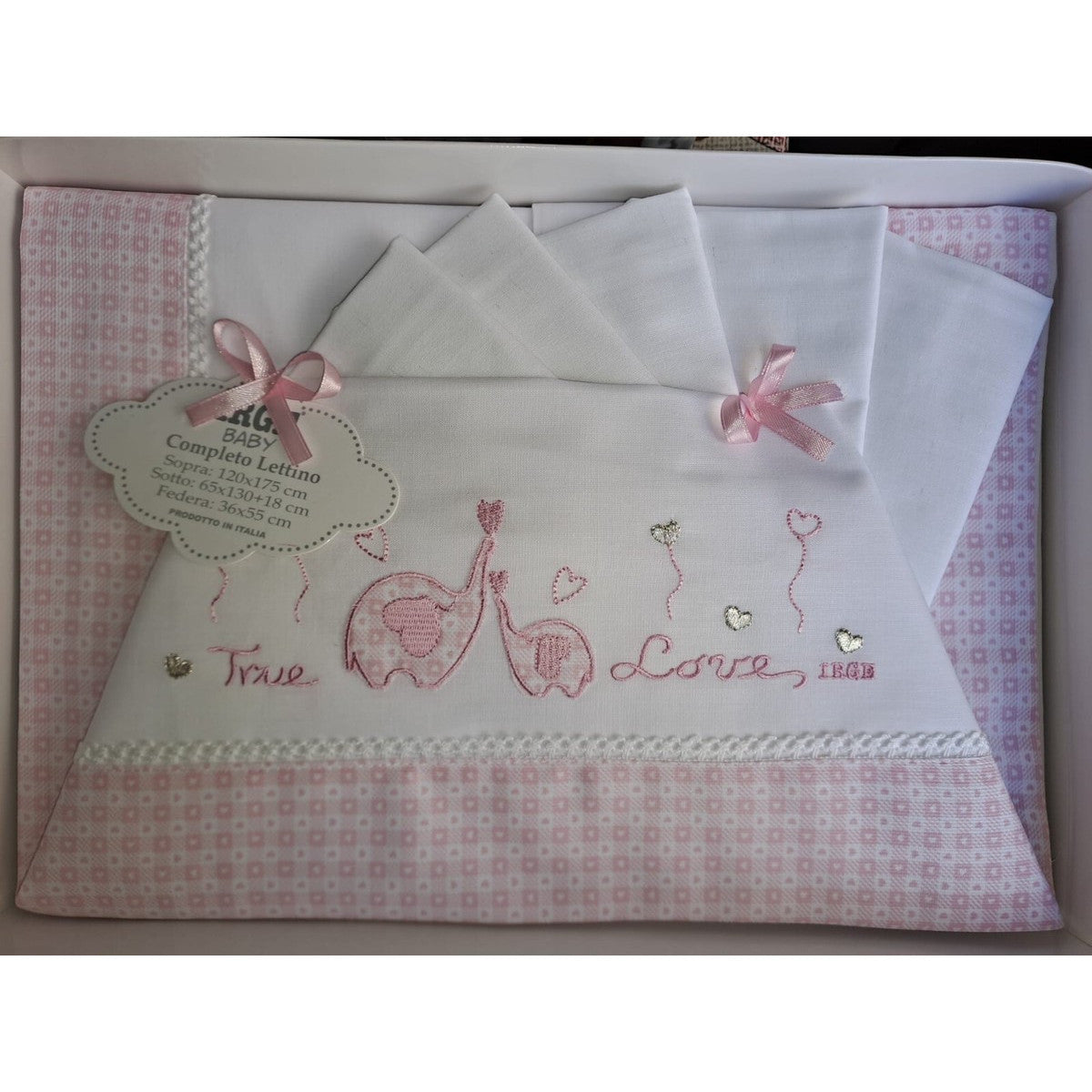 Baby Idea Completo Lenzuola Lettino 3 Pezzi Fantasia Beige 100 Cotone