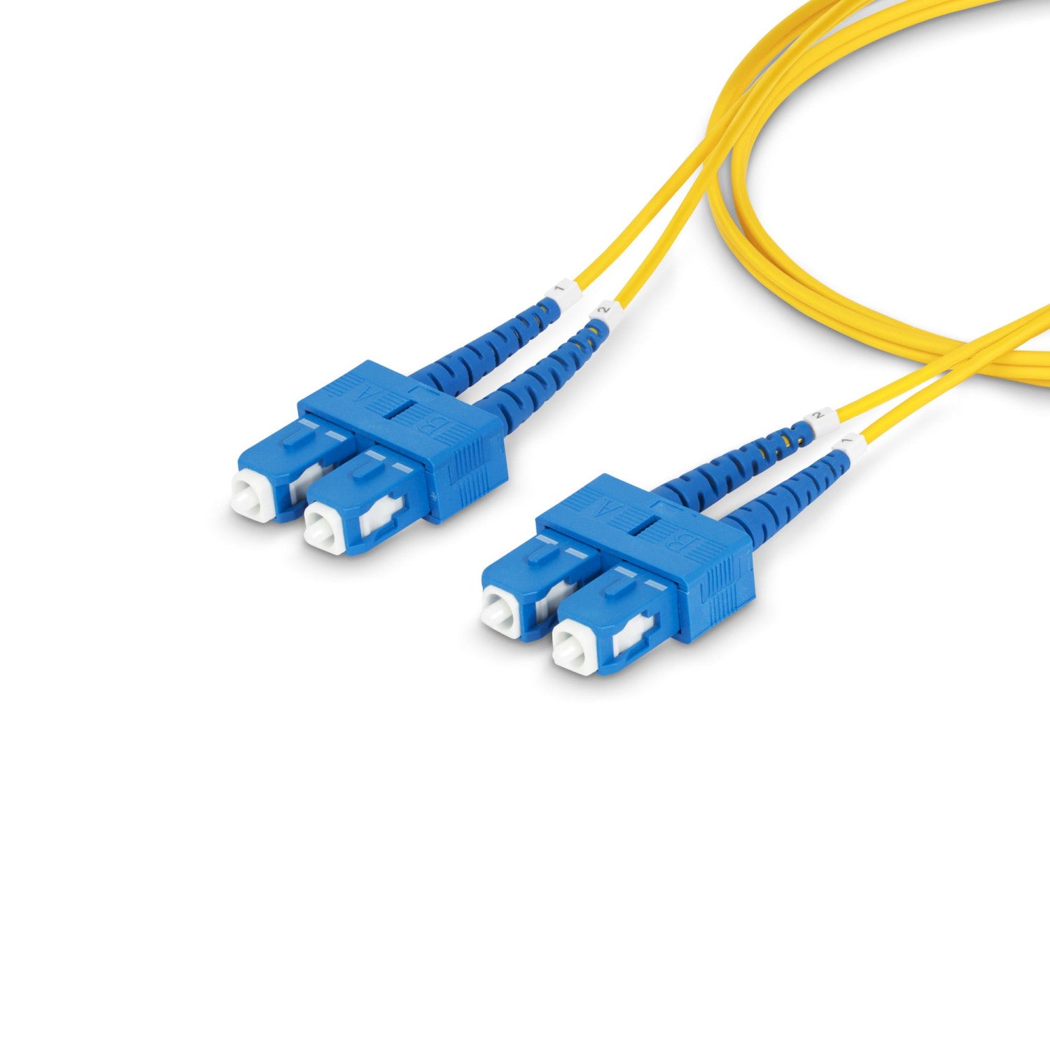 StarTech.com Cavo in fibra ottica duplex monomodale OS2 da SC a SC (UPC) da 2 m, 9/125µm, 40G/100G, Insensibile alla piegatura, Bassa perdita di inserzione, Cavo patch in fibra LSZH