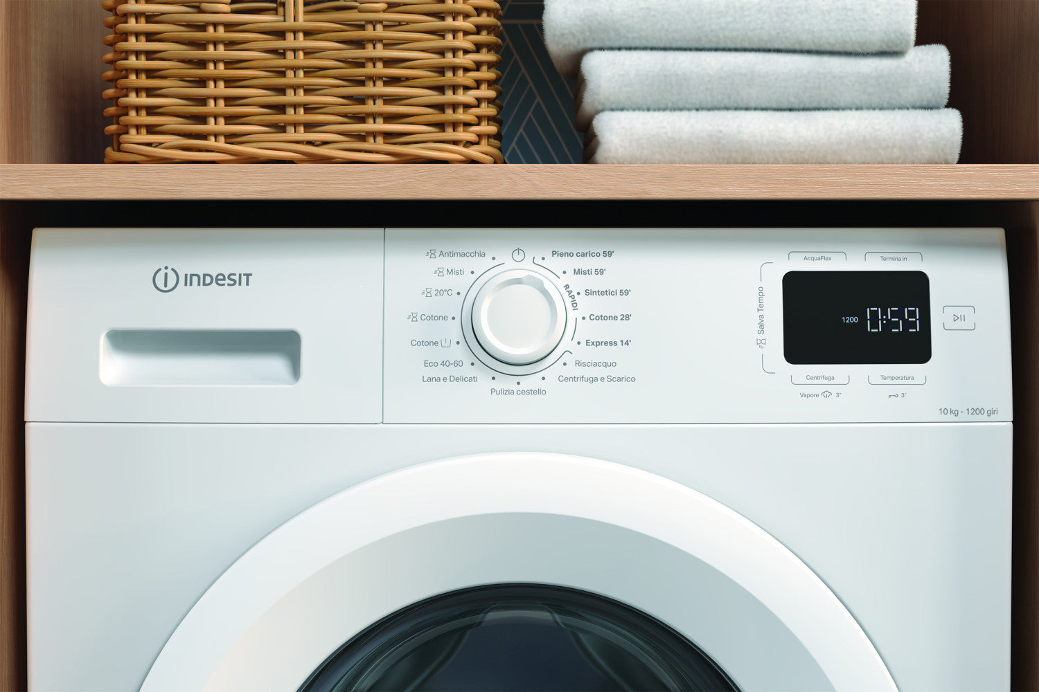 Indesit IM 1072 MY TIME IT lavatrice Caricamento frontale 10 kg 1200 Giri min Bianco
