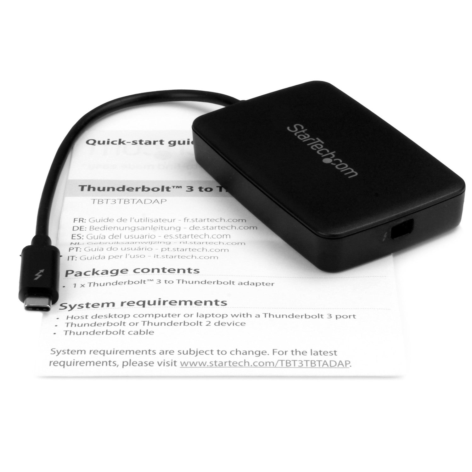 StarTech.com Adattatore da Thunderbolt 3 a Thunderbolt 2 - Da laptop TB3 a display/dispositivi TB2 o TB1 - Convertitore TB2 20Gbps o TB1 10Gbps - Certificato TB3 - Nero - Windows/Mac