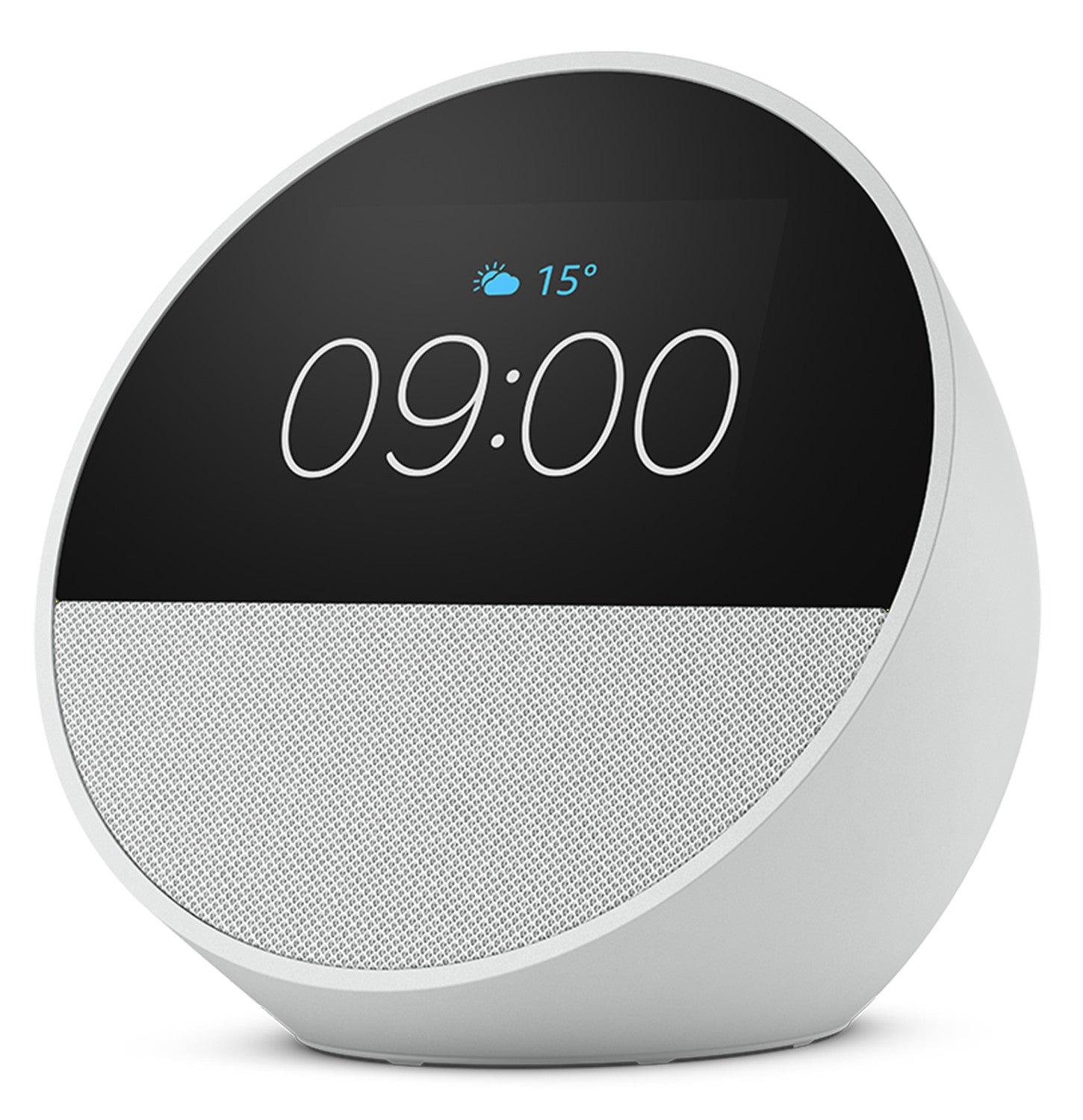 Amazon Nuovo Echo Spot (modello 2024) Sveglia intelligente con suono di qualità e Alexa Bianco