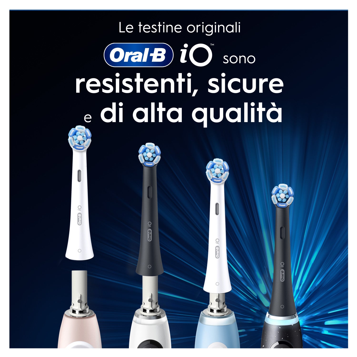 Oral-B Testine di Ricambio iO Series Ultimate Clean Black, testine rotonde di ricambio originali, con setole CrissCross per pulizia e rimozione della placca avanzate e in profondità, 2