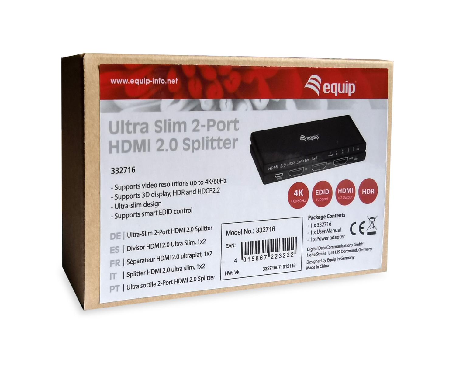 Equip 332716 HDMI 2x HDMI