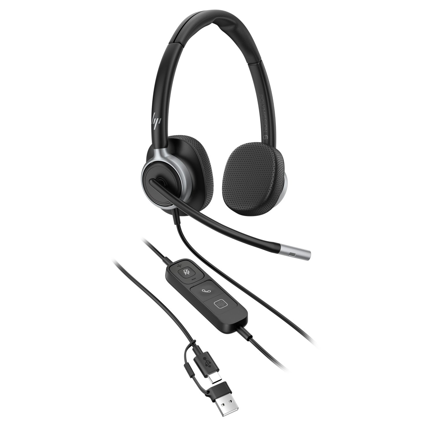 HP Poly Cuffie cablate monoaurali Mission 615 USB