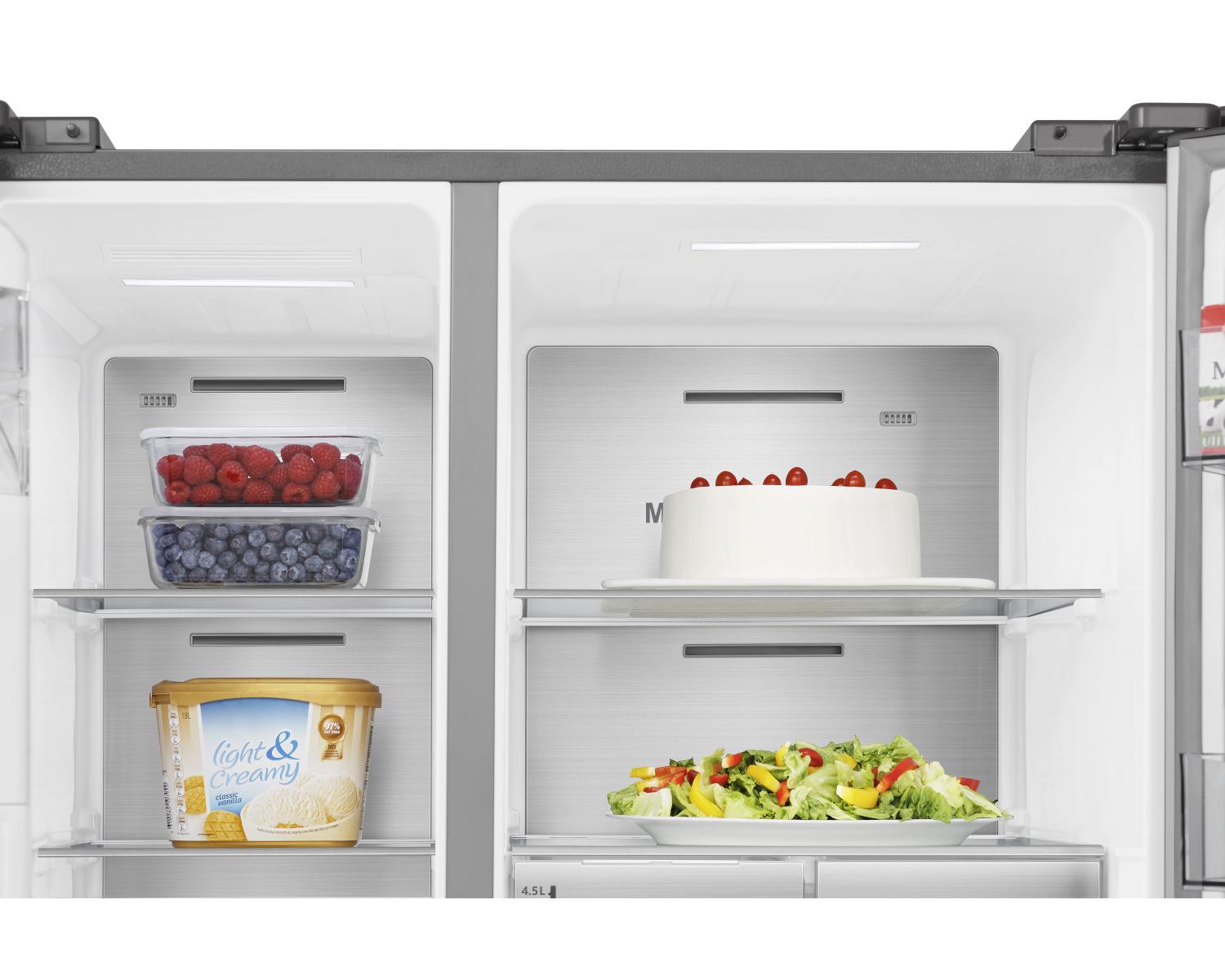 Hisense RS818N4TIE Frigorifero SideBySide 2 Porte 632L Libera Installazione Inox