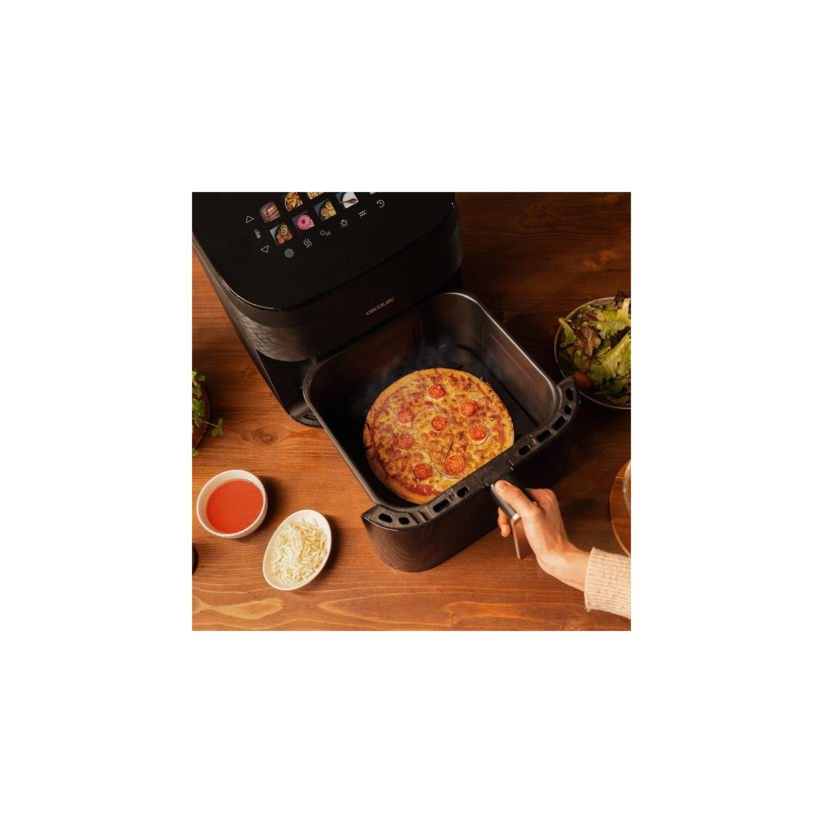 Cecotec Cecofry Grill Smokin' 8500 Singolo 8,5 L 2200 W Friggitrice ad aria calda Nero, Marrone