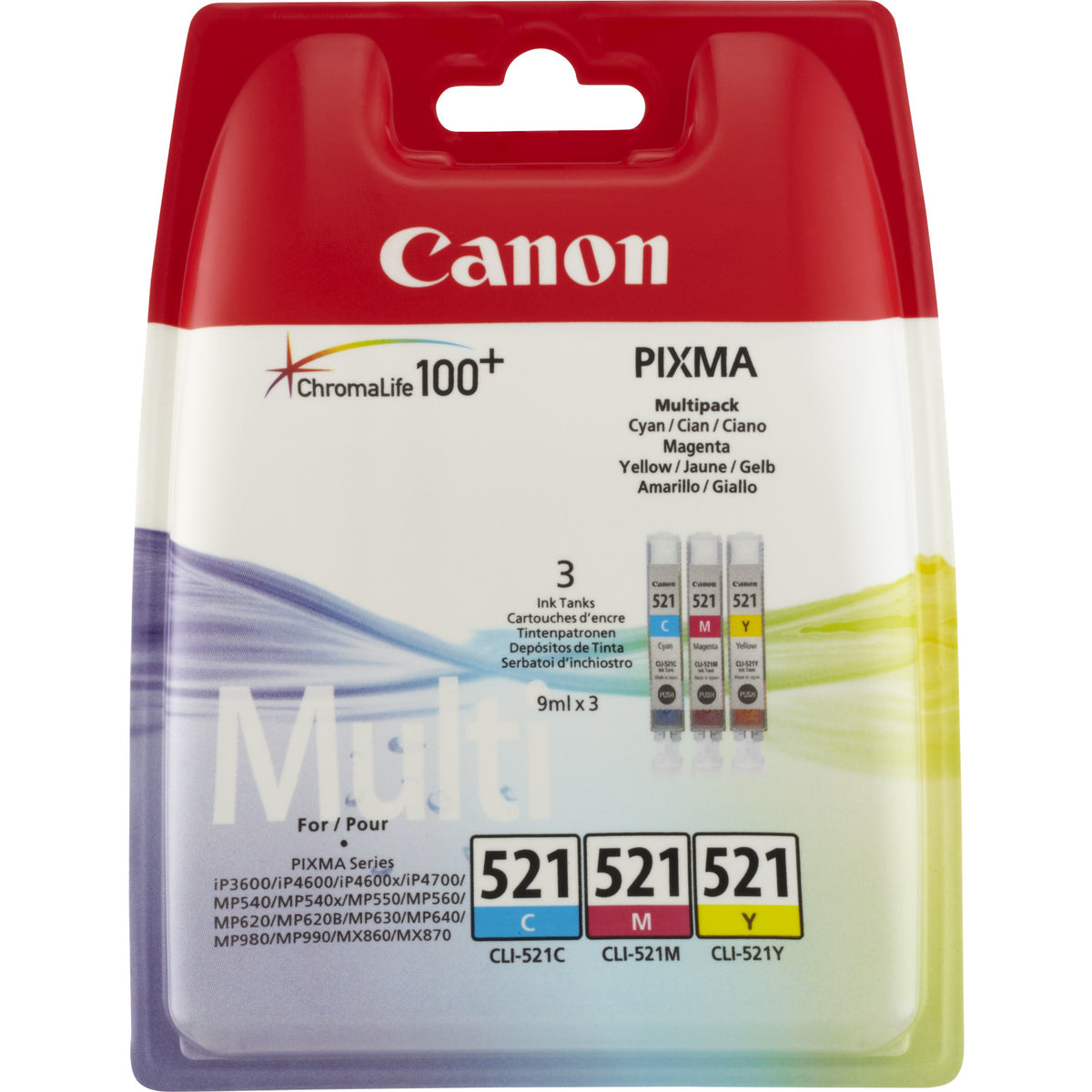 Canon 2934B010 Cartuccia d'inchiostro 3 pz Originale Ciano Magenta Giallo
