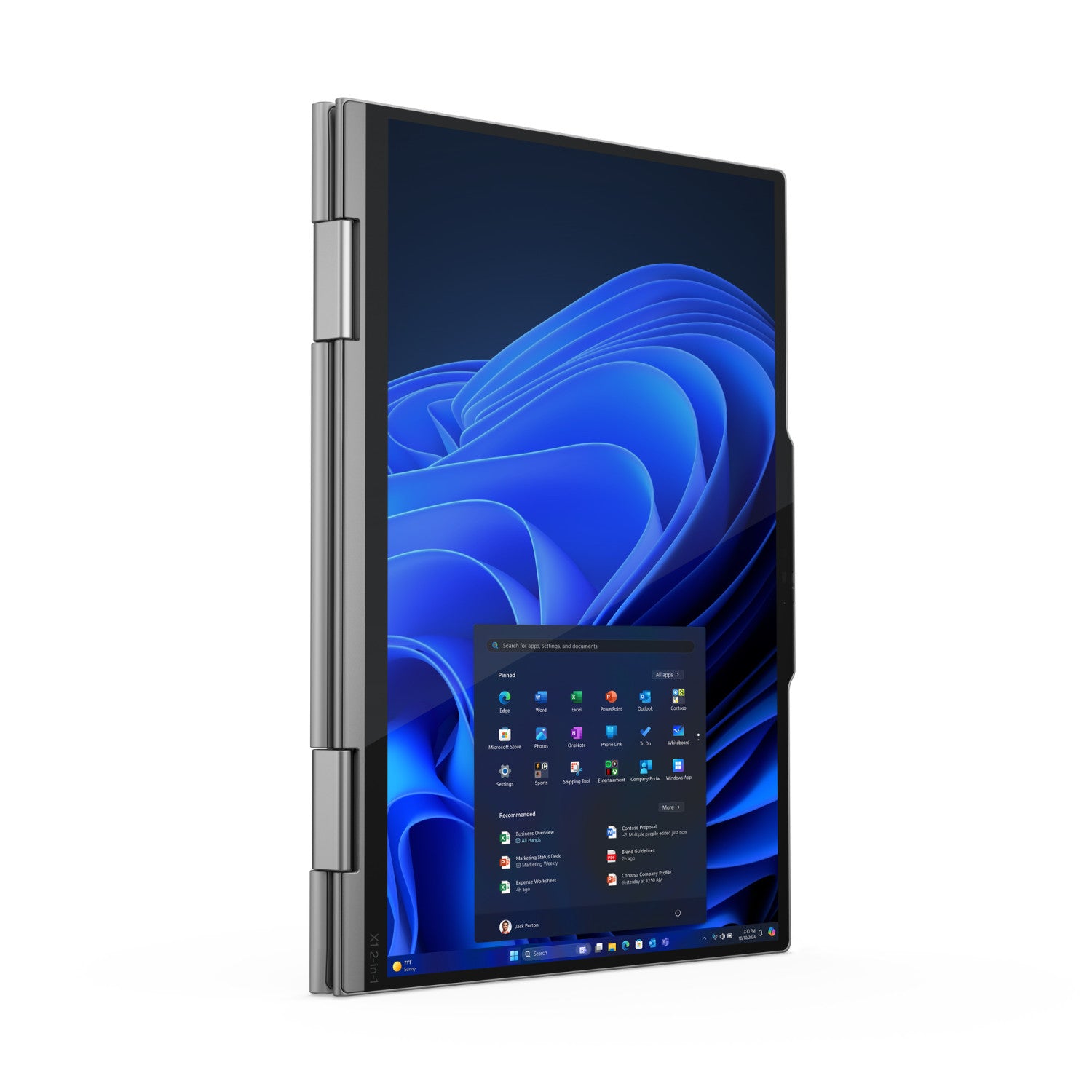 Lenovo ThinkPad X1 2-in-1 Gen 10 Aura Edition Intel Core Ultra 7 255U Ibrido 2 in 1 14 pollici Touch screen WUXGA 16 GB LPDDR5x-SDRAM 512 GB SSD Wi-Fi 6E Windows 11 Pro Italiano Grigio