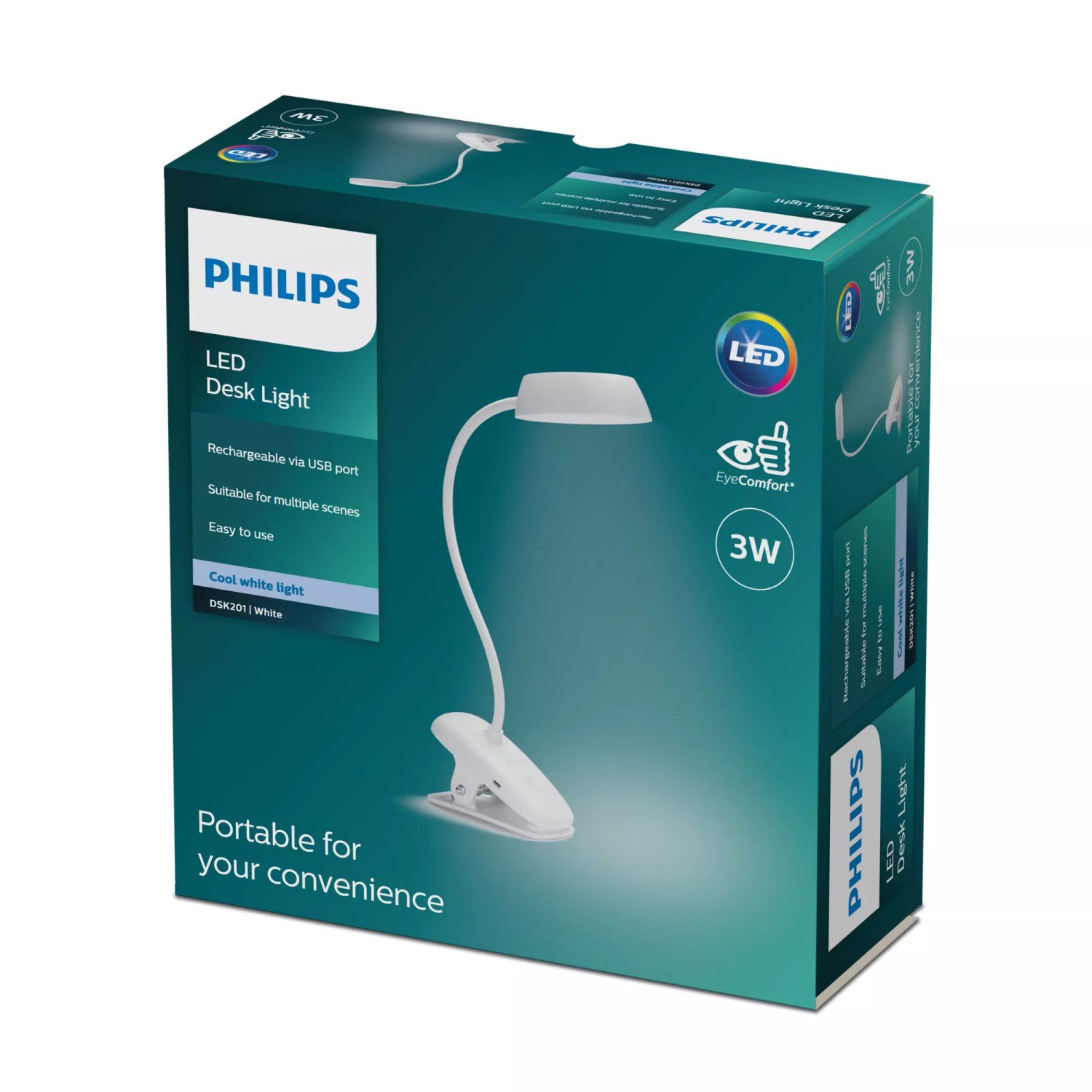 Philips Funzionale Lampada da scrivania a morsetto Donut
