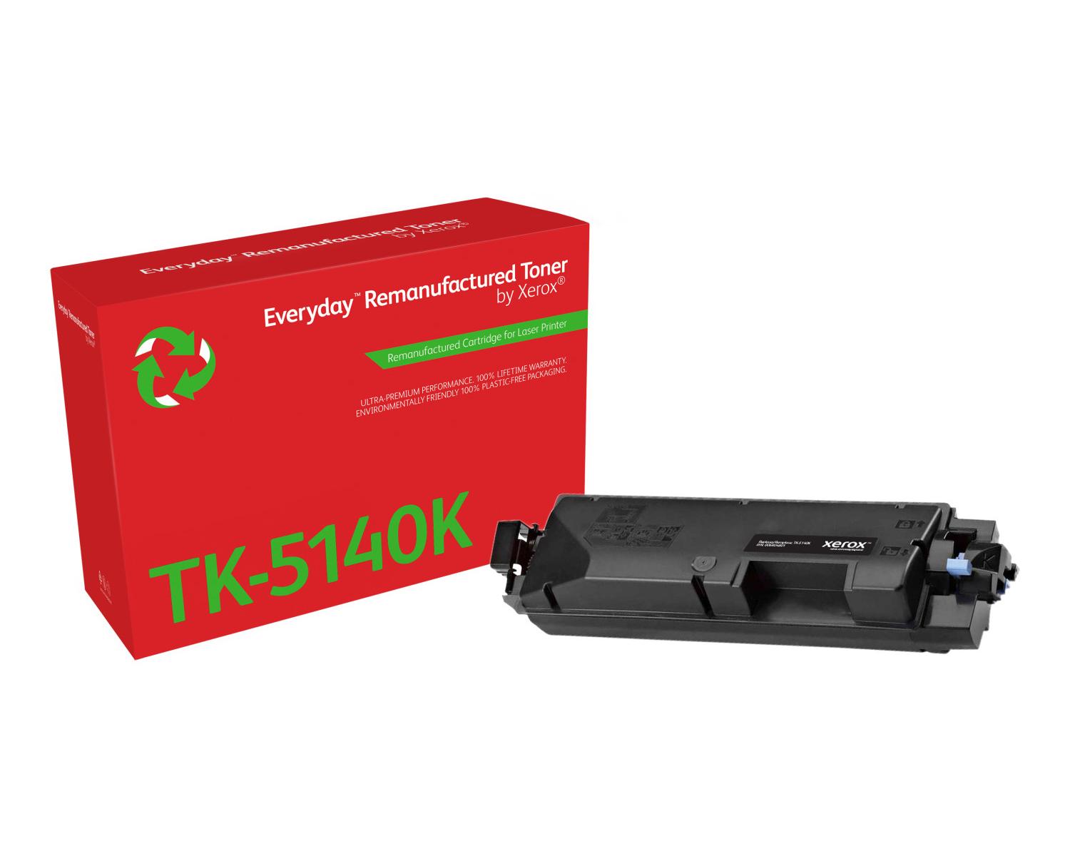 Everyday Rigenerato Toner di Xerox Nero compatibile con Kyocera TK-5140K Capacità standard