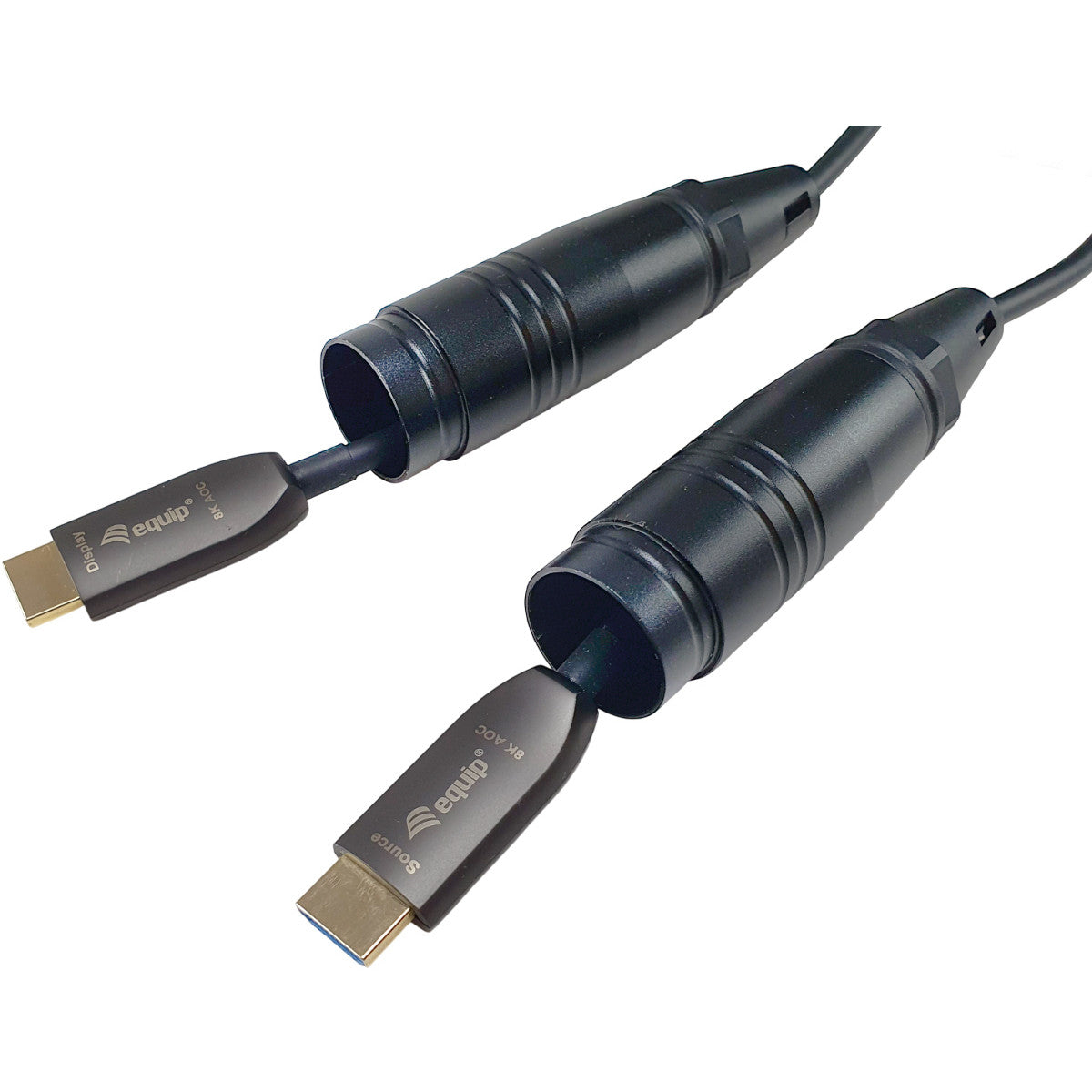 Equip 119422 Cavo armato ottico attivo HDMI 2.1, 50 m, 8K/60Hz, 4K/120Hz, 48Gbps