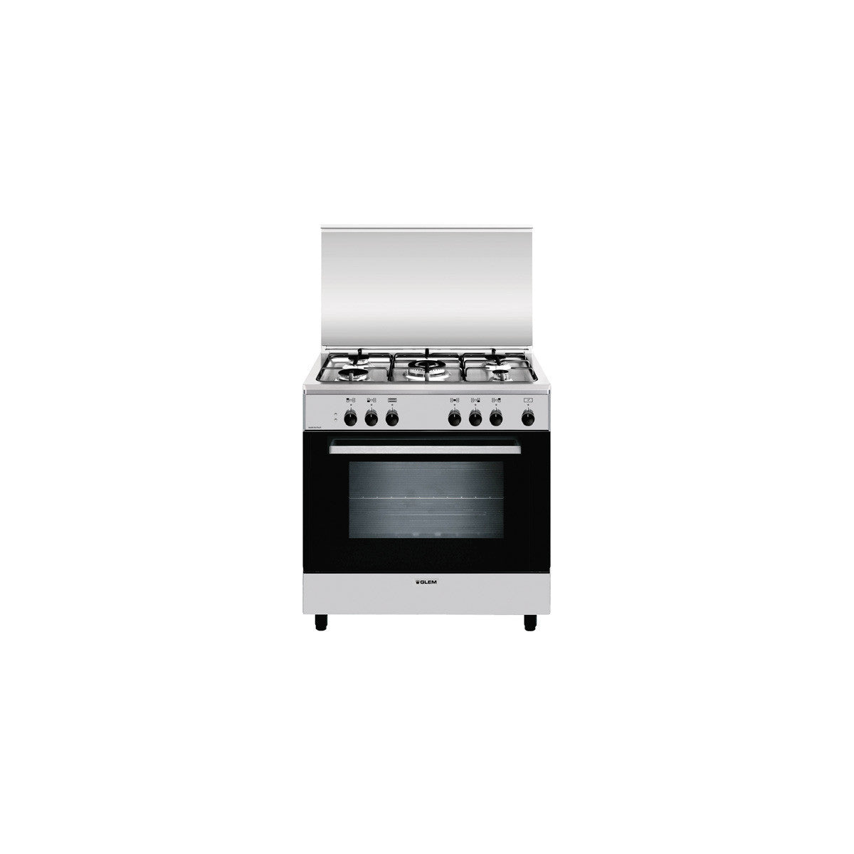 Glem Gas A855EI cucina Elettrico Nero, Acciaio inox