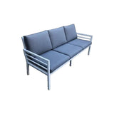 Divano Esterno Amicasa Loren 3 Posti Sfoderabile E Lavabile Grigio Scuro 186x73x85 Cm