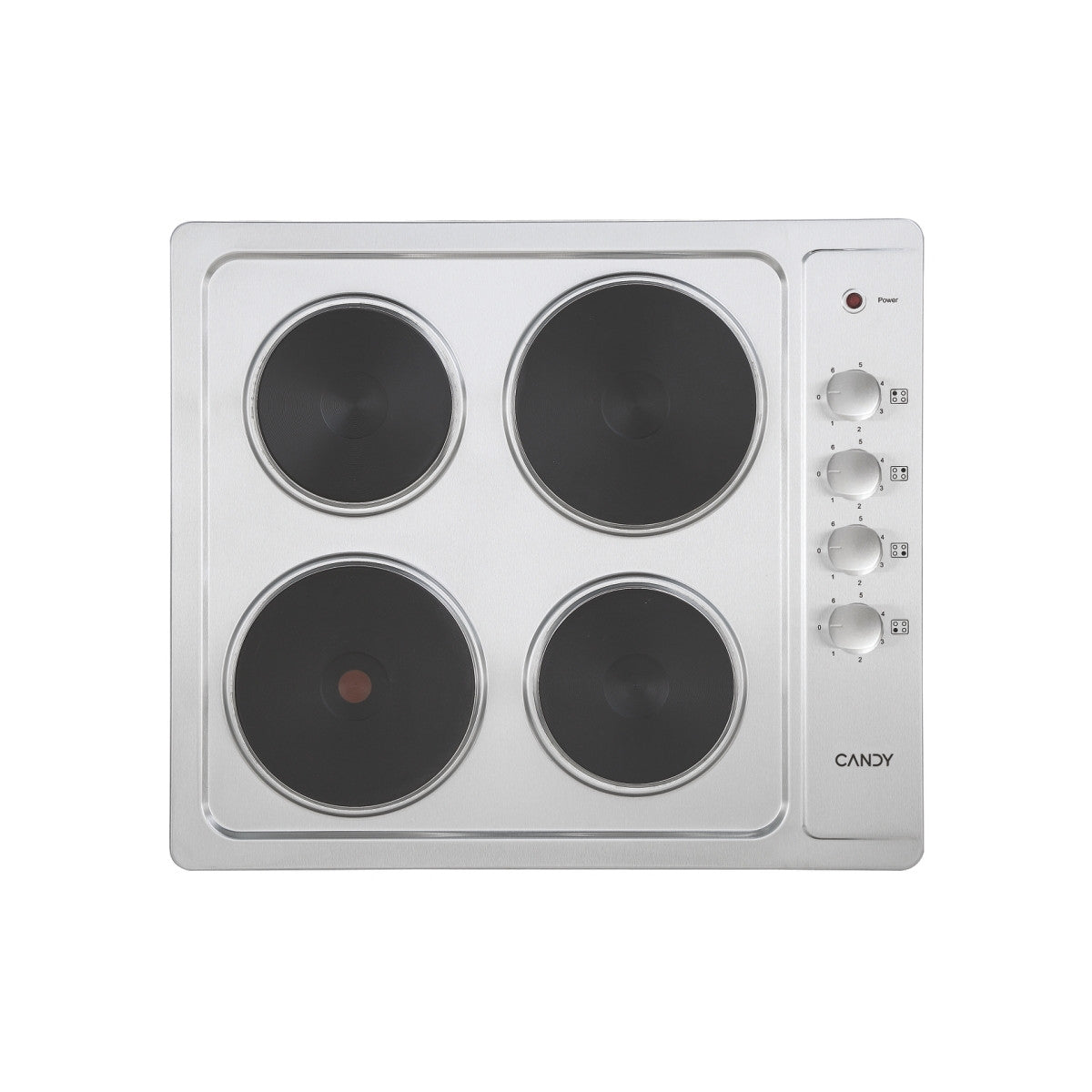 Candy CLE64KX fornello elettrico Acciaio inox Da incasso 58 cm Piastra sigillata 4 Fornelli