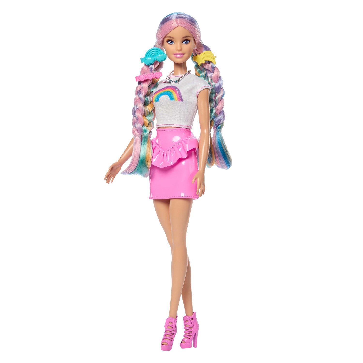 Barbie Capelli Arcobaleno, Bambola Alla Moda Con Capelli Extra Lunghi