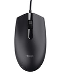 Trust Basi Mouse Ambidestro USB tipo A Ottico 1200 DPI Nero