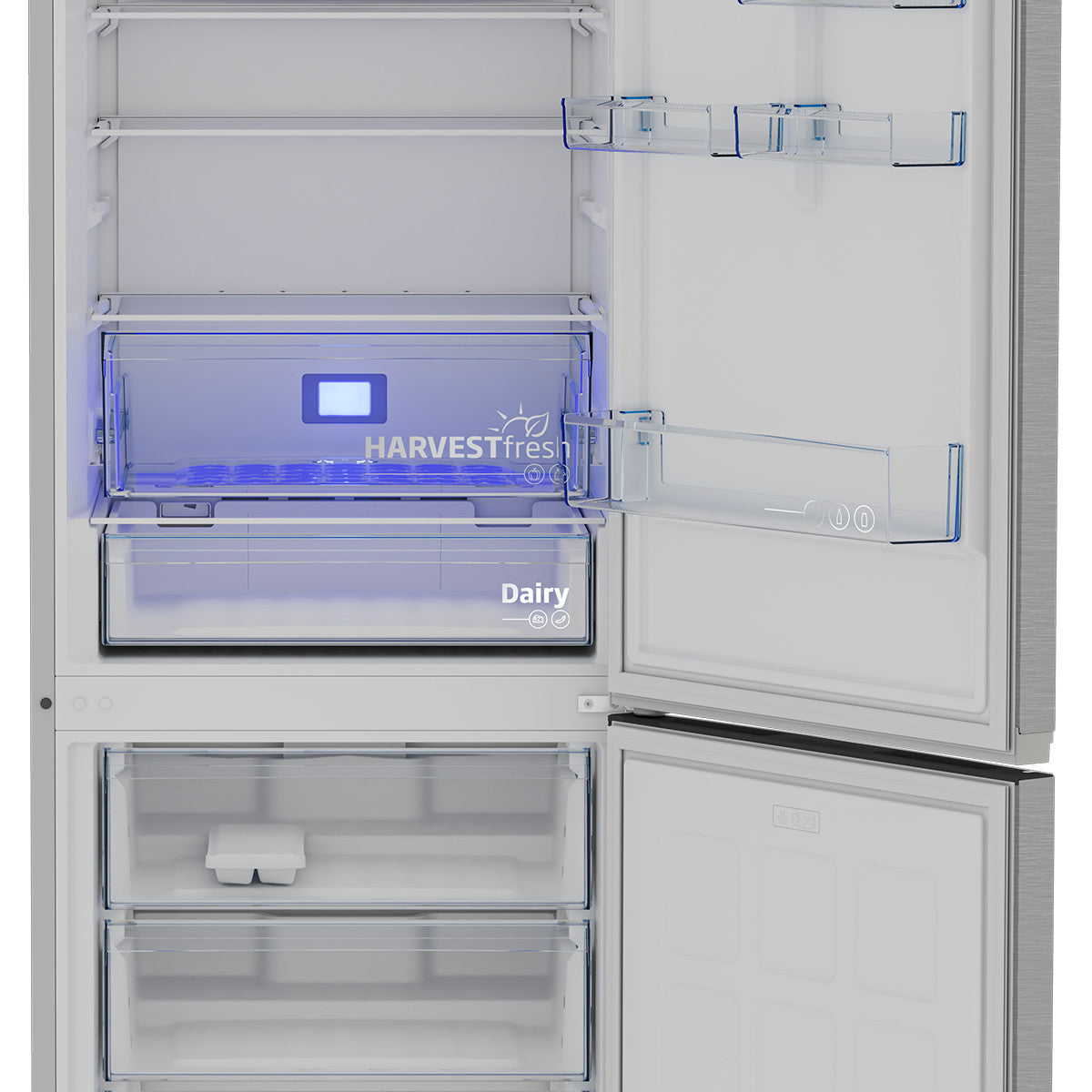 Beko B3RCNE564HXB frigorifero con congelatore Libera installazione 490 L classe E Argento
