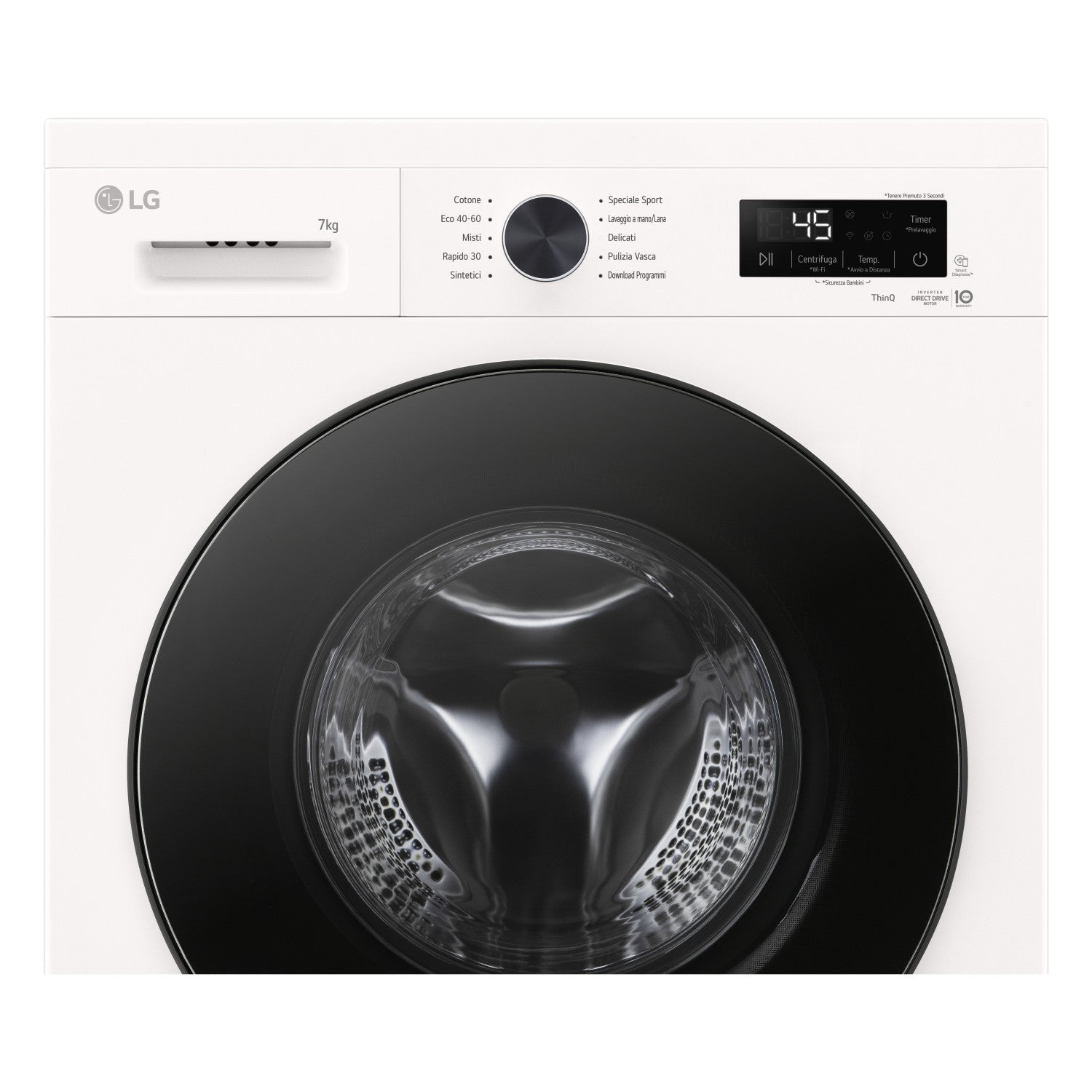 LG F2NX10S7NWB Lavatrice Slim 7 kg Classe A Ivory White