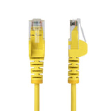 StarTech.com Cavo Ethernet CAT6 Giallo da 2,5m; Patch UTP con Plug RJ45 Antigroviglio e Rilievi di Trazione, Cavo Lan Slim in Rame Puro 28AWG, Sottoposto a test Fluke