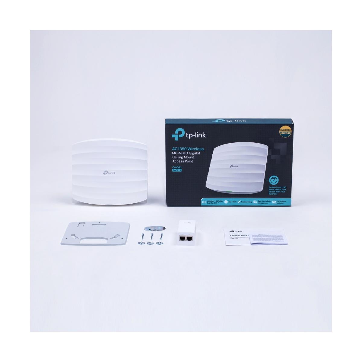 TP-Link EAP225 router wireless Gigabit Ethernet Dual-band (2.4 GHz/5 GHz) 4G Bianco
