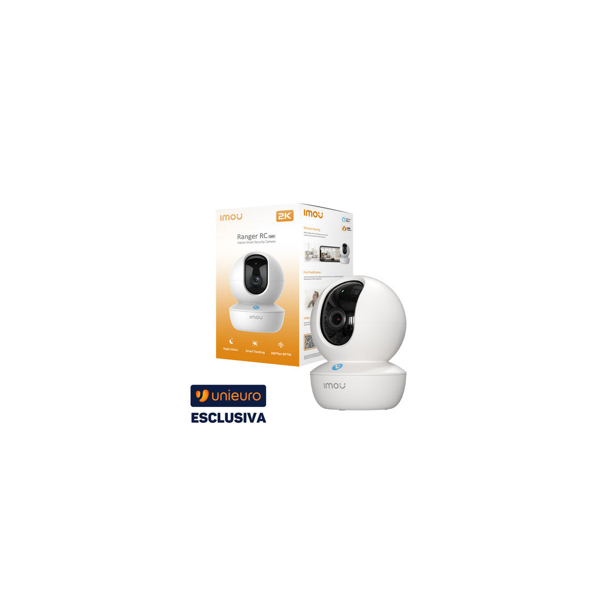 Imou RANGER RC 2K Telecamera motorizzata da interno 2K 3MP con sirena e pulsante chiamata rapida, WI-FI 6 (2,4 GHz e 5 GHz)
