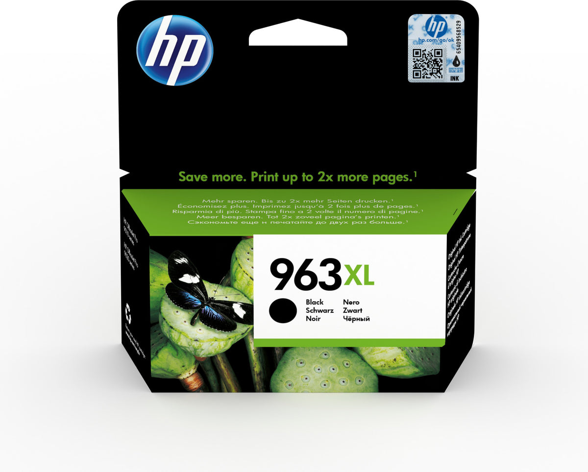 HP 963XL HP3JA30AE High Yield Black Original Ink Cartridge Cartuccia d'Inchiostro 1 pz Resa Elevata XL