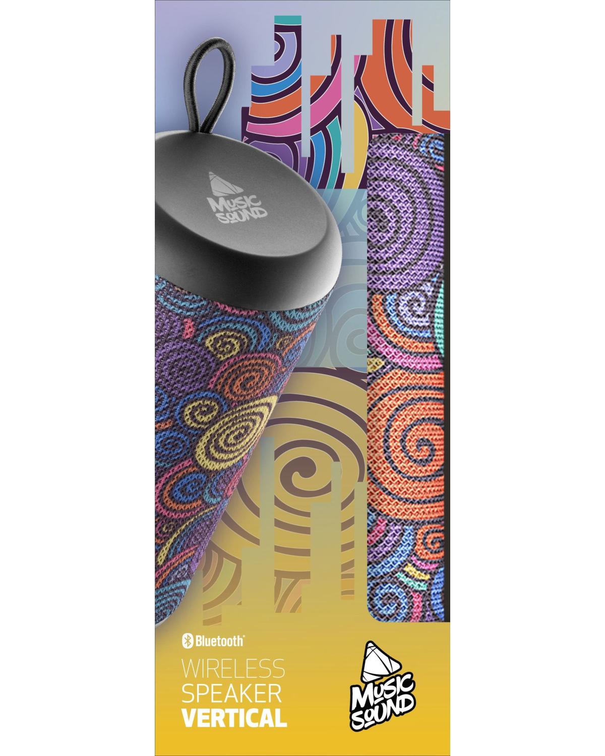 Cellularline Music Sound Speaker Vertical Altoparlante Bluetooth 5.0 Fantasia Cerchi