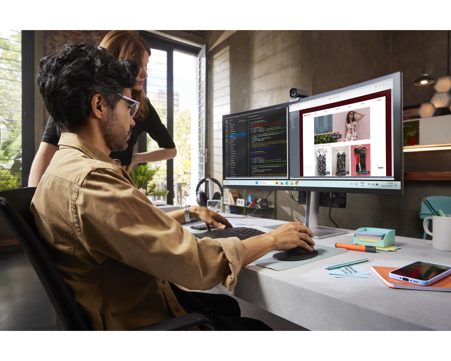 HP Monitor 8K167AA serie 7 Pro WQHD Thunderbolt 4 da 37,5 Pollici 738pu