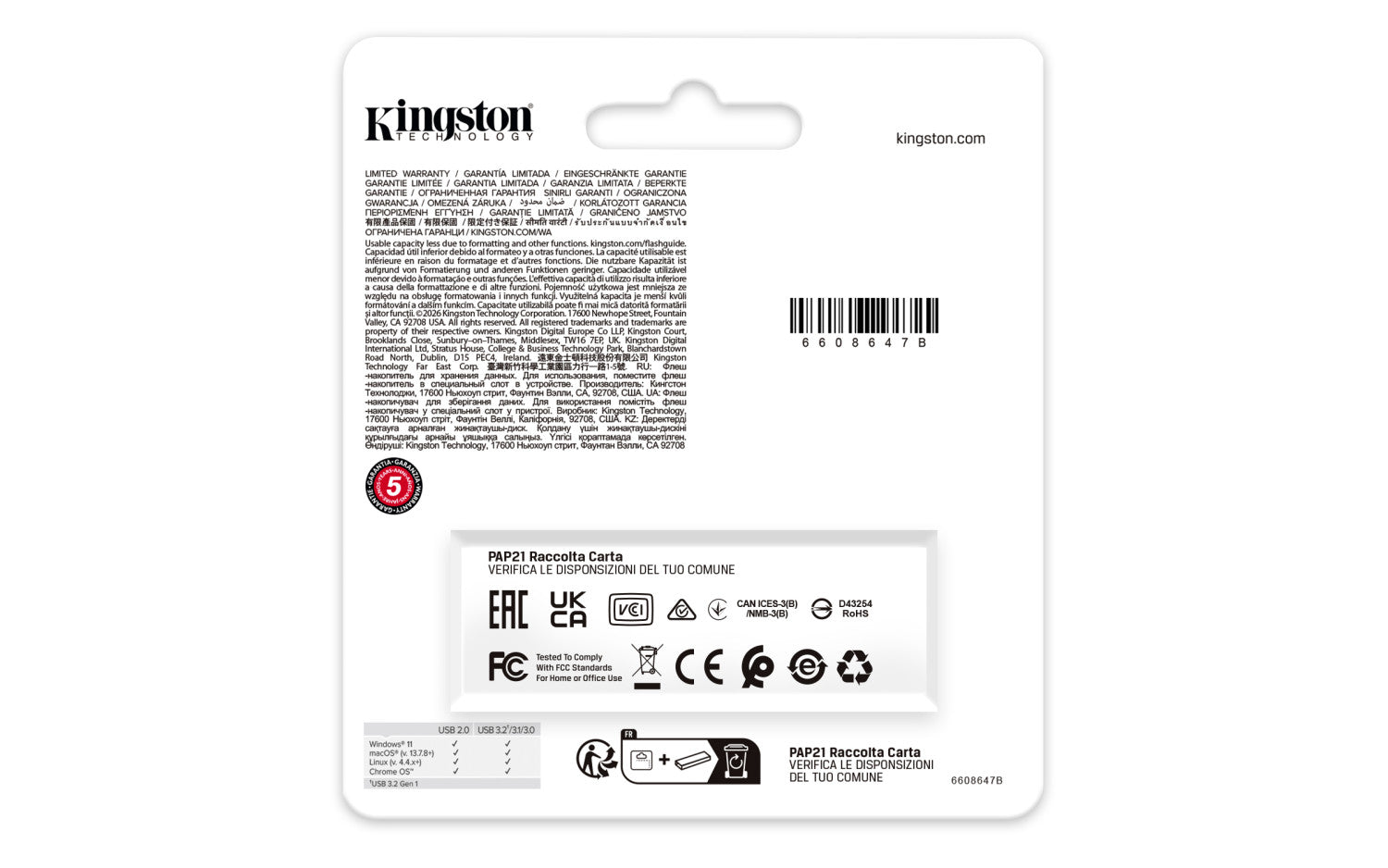 Kingston Technology DataTraveler 128GB USB portatile 3.2 Gen 1 Exodia Nero Blu